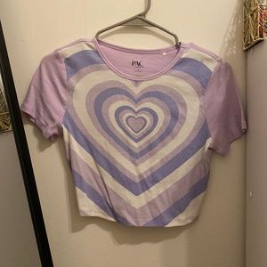 Purple Hearts Crop Top
